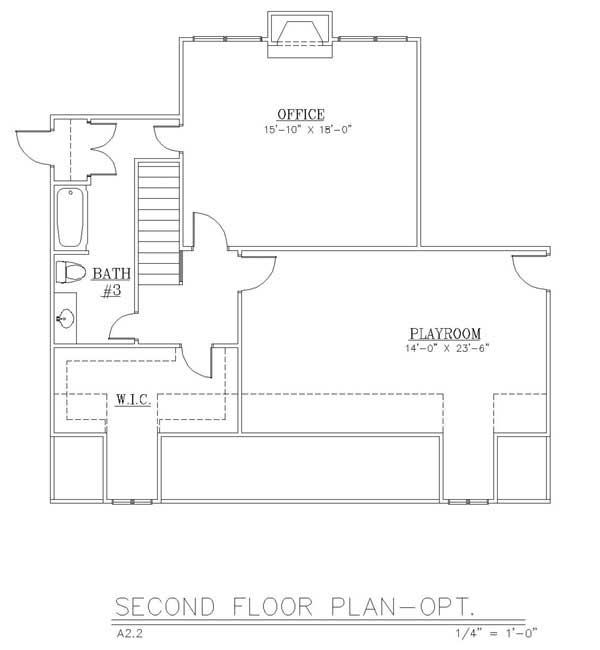 Optional 2nd Floor (included in set) image of Haistens House Plan
